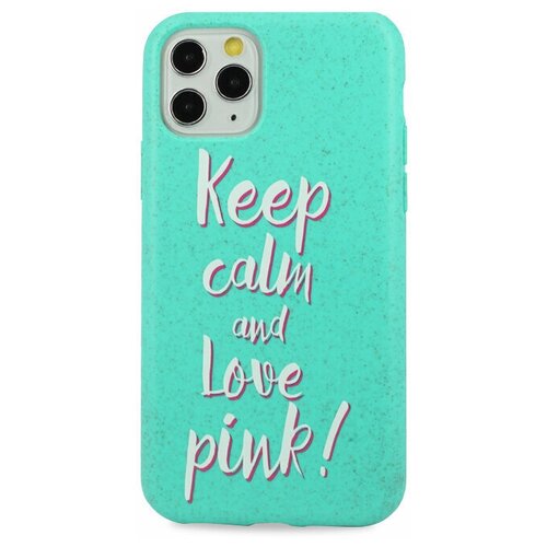 фото Чехол для iphone 11pro fresh биоразлагаемый силикон (keep calm and love pink) pastila