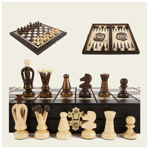 фото Шахматы 3 в 1 35х35 см (шахматы, нарды, шашки) madon