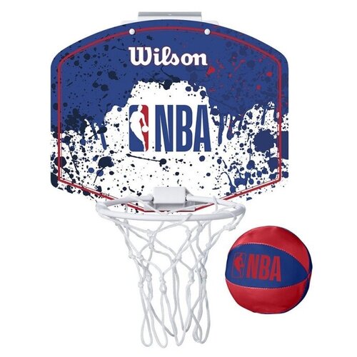 фото Набор для мини-баскетбола wilson nba team mini hoop, арт. wtba1302nbard, щит с кольцом, мяч р.1