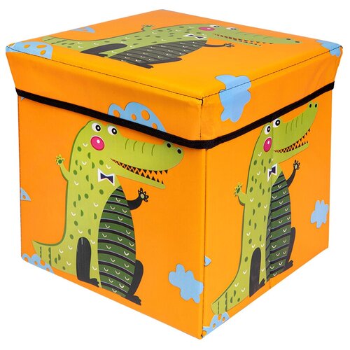 фото Ящик для игрушек рыжий кот «крокодильчик»