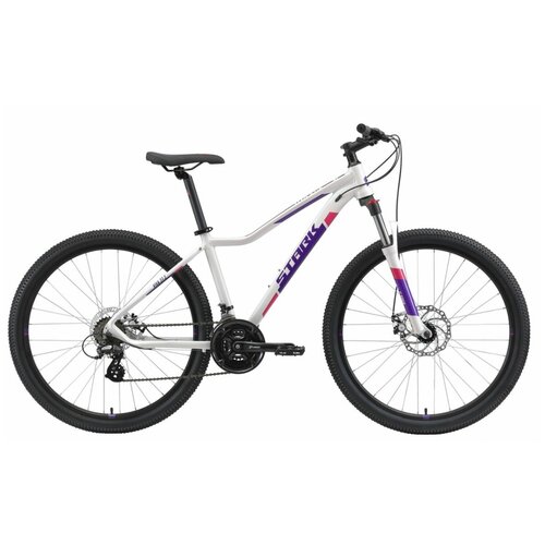 фото Велосипед stark viva 27.2 d (2021) 14.5 / белый/фиолетовый 14.5 ростовка