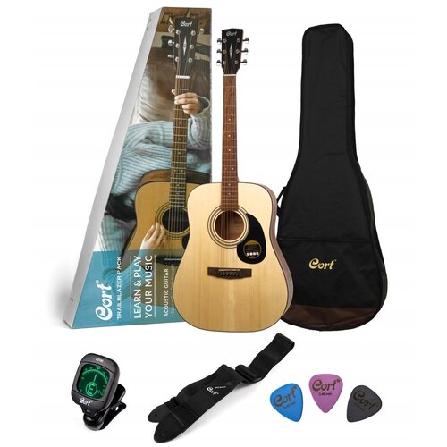 фото Акустическая гитара cort cap-810-op и аксессуары, комплект (гитара, чехол, тюнер, ремень, медиаторы)