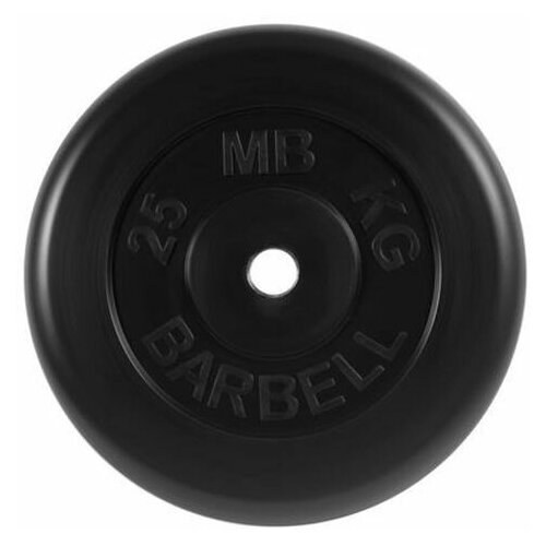 фото Диск обрезиненный classic черный d26 мм profi-fit 25 кг kett-up