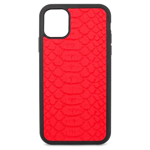 фото Силиконовый чехол накладка для аpple iphone 11 pro / защитный чехол из кожи и силикона на эпл айфон 11 про (красный) pastila