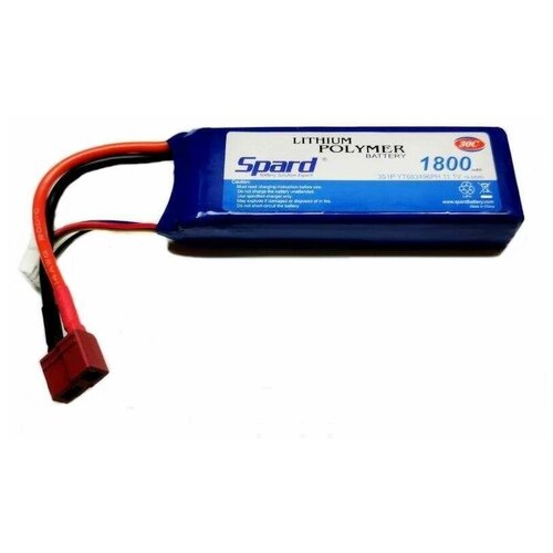 фото Аккумулятор li-po spard 1800mah, 11,1v, 30c, t‐plug - yt683496ph