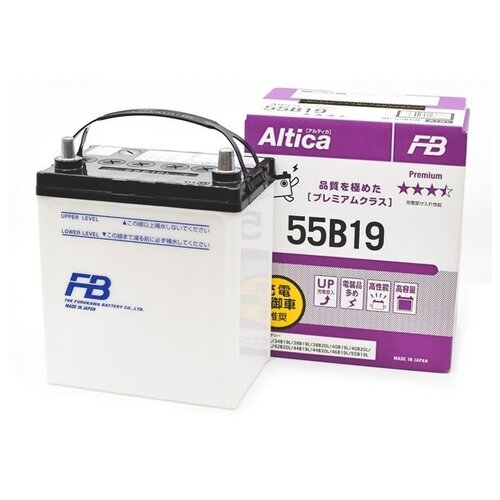 фото Furukawa battery аккумулятор fb altica premium (55b19l/r) ёмкость 50 ah, пусковой ток 450 а, 185x125x227 обратная полярность