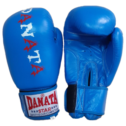 фото Боксерские перчатки из натуральной кожи dan hill 8 oz синие danata star