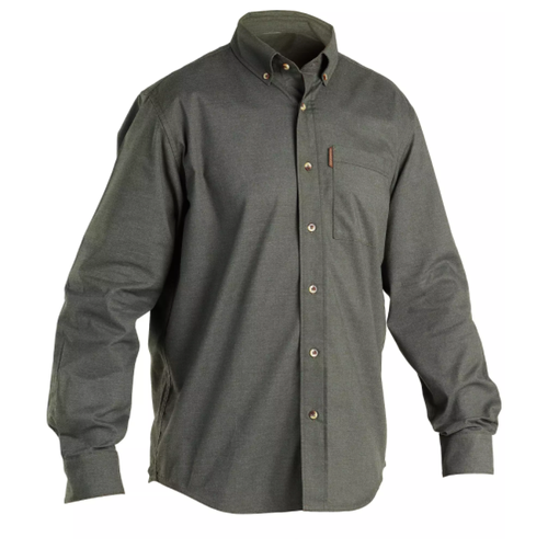 фото Рубашка для охоты с длинными рукавами decathlon solognac 100 темно-зеленый xl