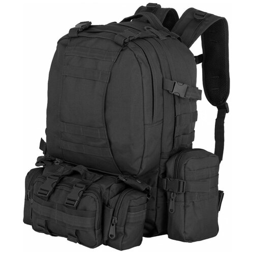фото Рюкзак тактический fortress с напояс. сумкой и 2 подсум, 40 л, цвет черный (black) tactica 7.62