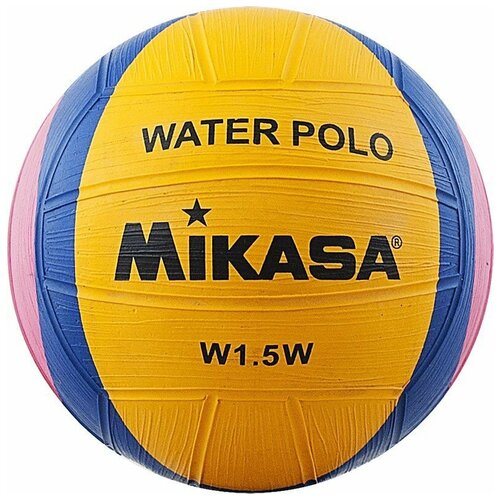 фото Мяч для водного поло сувенирный mikasa w1.5w , р.1, резина, диам. 15 см, желто-сине-роз