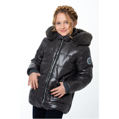 фото Куртка для девочки talvi 93823, размер 134/68, цвет серый