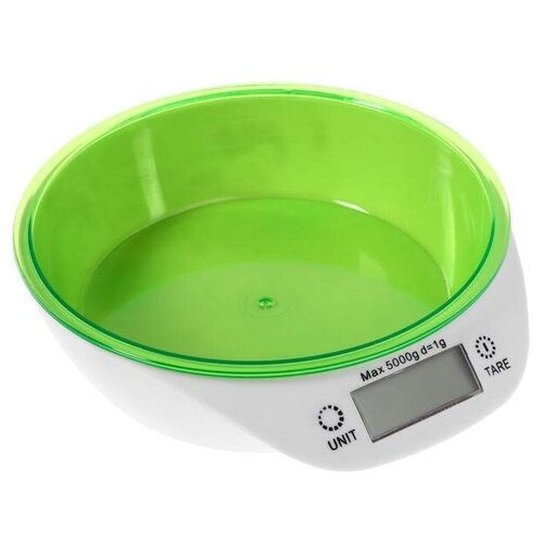 фото Весы кухонные windigo lvkb-501, электронные, до 5 кг, чаша 1.3 л, зелёные