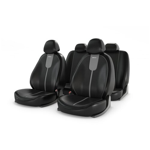 фото Универсальные чехлы на автомобильные сиденья carfashion gals серый/черный/серый