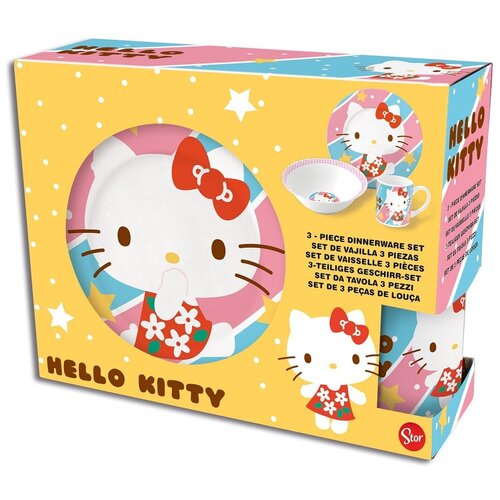 фото Набор посуды stor hello kitty в подарочной упаковке, 3 предмета