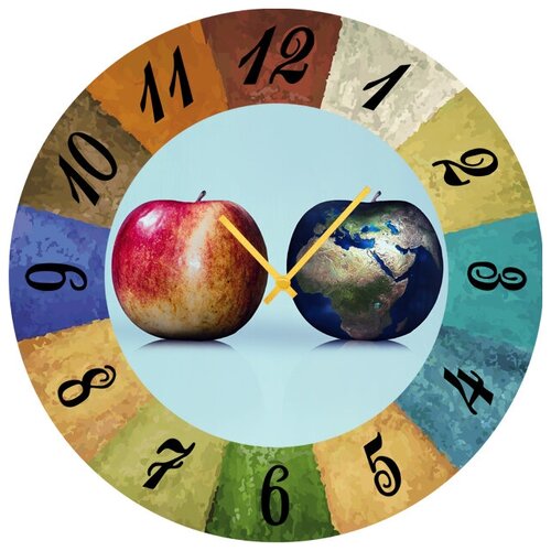 фото Svs настенные часы svs 4002257 два яблока
