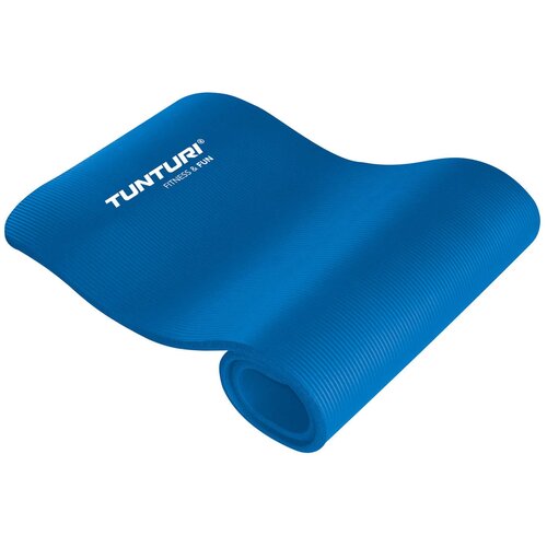 фото Коврик для фитнеса tunturi nbr, с мешком для хранения, синий, 180 см