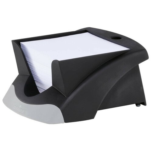 фото Подставка durable 7714-01 vegas для бумажного блока бумажный куб 500 листов 90x90мм черный пластик