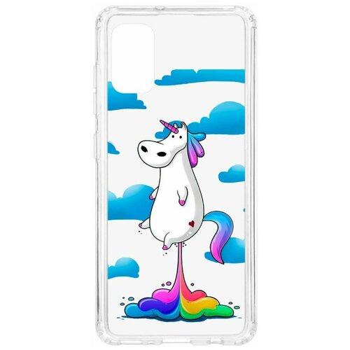 фото Чехол на samsung galaxy a41 2019 kruche print flying unicorn / чехол для samsung / чехол с рисунком / чехол с принтом / чехол для самсунг / чехол для самсунг / бампер на гелакси / чехол накладка для гэлэкси / противоударная накладка для samsung galaxy / защита для galaxy / защита на samsung / cиликоновый чехол для samaung galaxy / пластиковый чехол на самсунг / защитный чехол для самсунг / чехольчик / защита телефона / ударопрочный чехол / галакси кruче