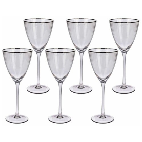 фото Набор бокалов для вина элеганца, стекло, прозрачный, 420 мл (6 шт.), koopman international dp2011700