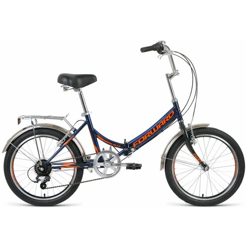 фото Велосипед forward arsenal 20 2.0 20" 2021 рост 14" темно- синий/оранжевый