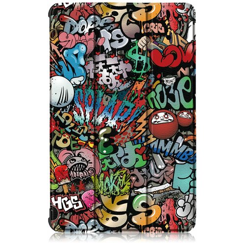 фото Чехол it baggage для планшета lenovo tab 10" m10 plus tb-x606f с рисунком граффити