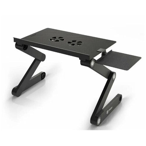 фото Стол-трансформер для ноутбука skiico с охлаждением / подставка для ноутбука черная