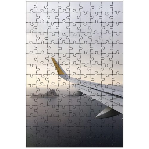 фото Магнитный пазл 27x18см."самолет, путешествовать, крылья" на холодильник lotsprints