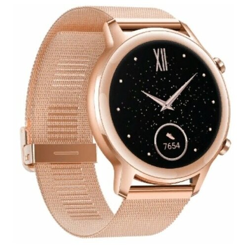 фото Умные часы honor magicwatch 2 42мм (steel, milanese bracelet), персиковый розовый