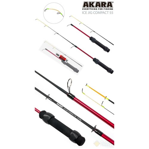 фото Удочка зимняя 2 колена akara ice jig compact 28г 55 см арт: igc-28-55