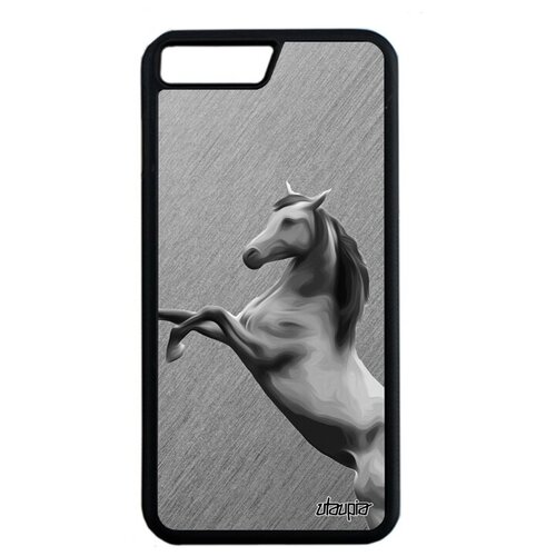 фото Защитный чехол для мобильного // apple iphone 8 plus // "лошадь" мустанг лощадка, utaupia, розовый