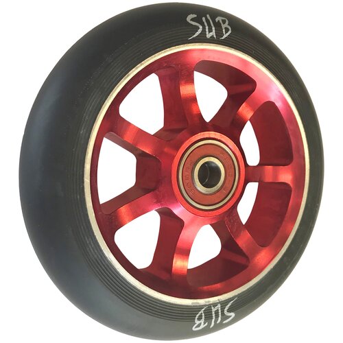 фото Sub колесо для трюкового самоката sub abec9 100 мм алюминий красное
