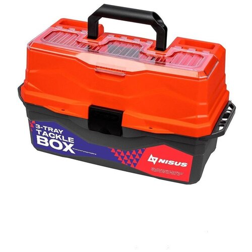фото Ящик для снастей tackle box, трехполочный, nisus, оранжевый тонар