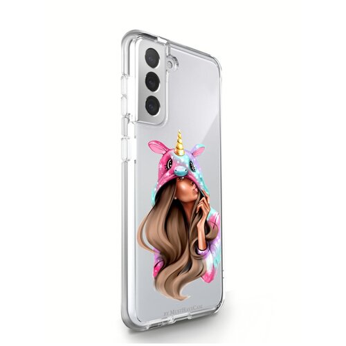 фото Прозрачный силиконовый чехол musthavecase для samsung galaxy s21 unicorn girl для самсунг галакси с21 противоударный