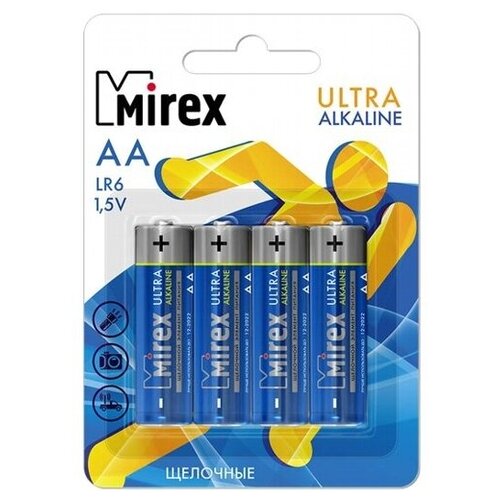 Фото - Батарейка AA щелочная MIREX LR6 в блистере 4 шт. батарейка aa солевая mirex r6 в блистере 4 шт