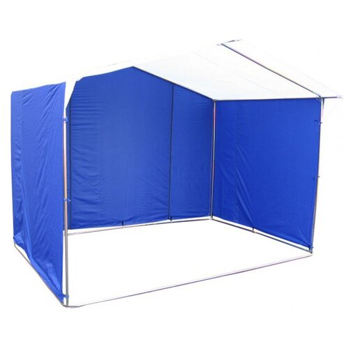 фото Палатка торговая митек домик 3.0х1.9 (бело- синий)