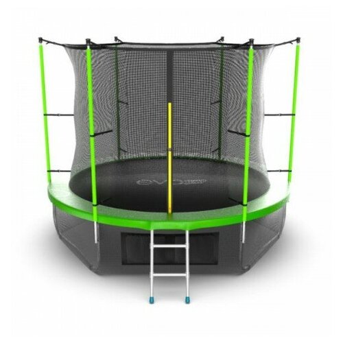 фото Батут с внутренней сеткой и лестницей evo jump internal 10ft (green) + lower net. evo fitness