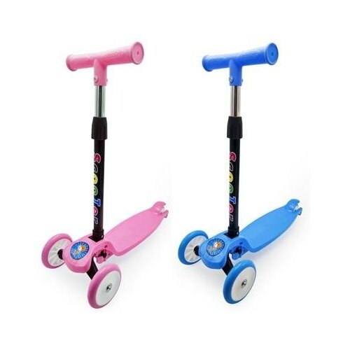 фото Самокат детский funky toys 3- х колесный складной, с регулируемой ручкой