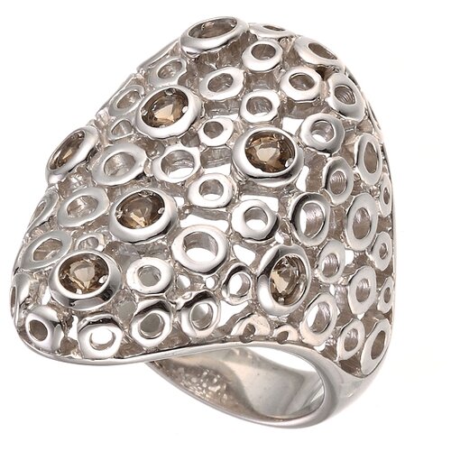 фото Jv кольцо из серебра c фианитом r101115-001_nzi_002_wg, размер 16.75