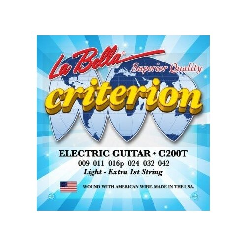 La Bella Criterion Electric Guitar Light C200T (9-42) струны для электрогитары