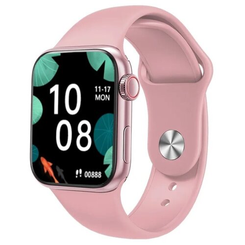 фото Умные часы x22 pro / smart watch x22 pro / x22pro с активным боковым колесиком + полноэкранные + водопроницаемый ip67, розовый kuplace