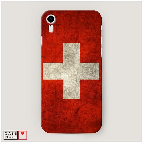 фото Чехол пластиковый iphone xr (10r) флаг швейцарии case place