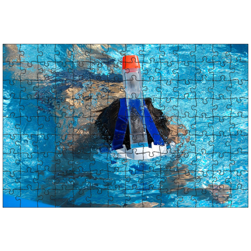 фото Магнитный пазл 27x18см."подводное плавание, бассейн, дайвинг" на холодильник lotsprints