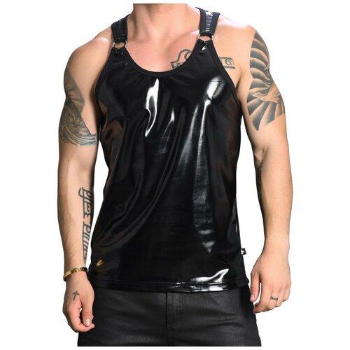 фото Майка - безрукавка "harness tank - black" / andrew christian / черный / размер l