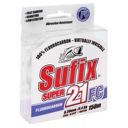 фото Леска sufix super 21 fluorocarbon 150м 0.33мм 7,2кг