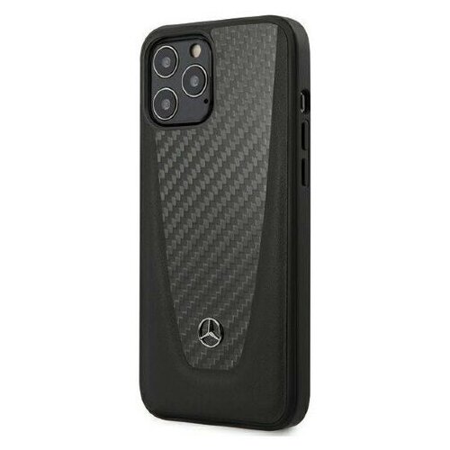 фото Чехол cg mobile mercedes dynamic genuine leather & real cabon hard для iphone 12 pro max, цвет черный (mehcp12lacabk)