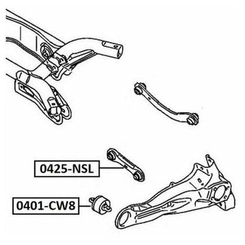 фото Рычаг подвески asva 0425-nsl