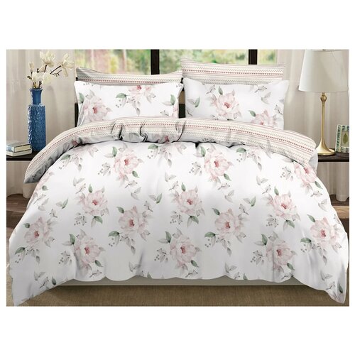 фото Постельное белье 2-спальное cleo pure cotton 188-pc, поплин, 2 наволочки 70 х 70 см