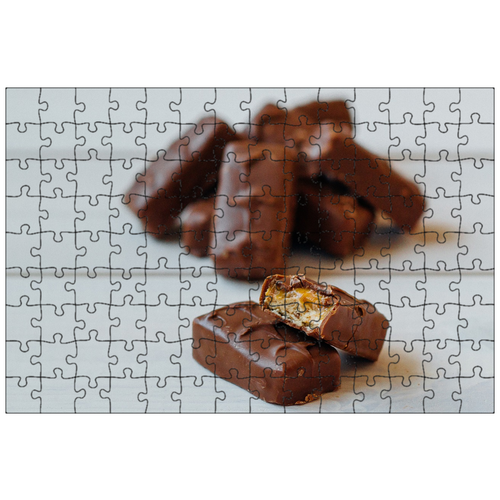 фото Магнитный пазл 27x18см."шоколадный батончик, десерт, сладости" на холодильник lotsprints