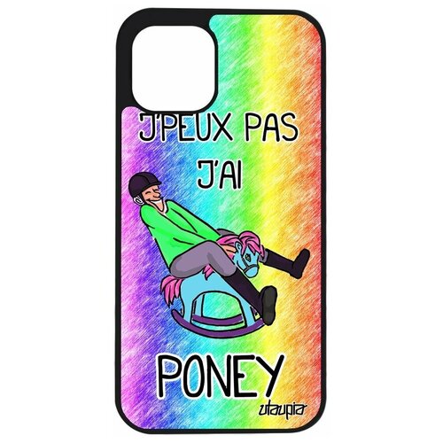 фото Чехол для смартфона iphone 12, "не могу - у меня пони!" комикс лошадь utaupia