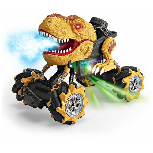 фото Радиоуправляемая коричневая машина-динозавр t-rex (дрифт колеса, пар) - 11810-brown cs toys